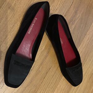 Enzo Angiolini Black Velvet Loafers
